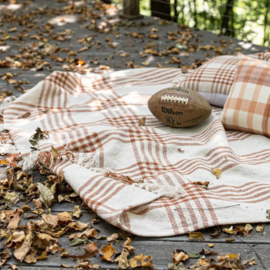 Remi Plaid Outdoor Picnic Blanket Rust