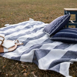 Cabana Outdoor Picnic Blanket Navy