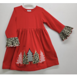 Three Sisters LLC Three Sisters- Christmas Tree Applique Dress