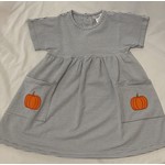 Ishtex Textile Products Inc. Ishtex Textile - Holiday- Pumpkin  Applique Empire Dress