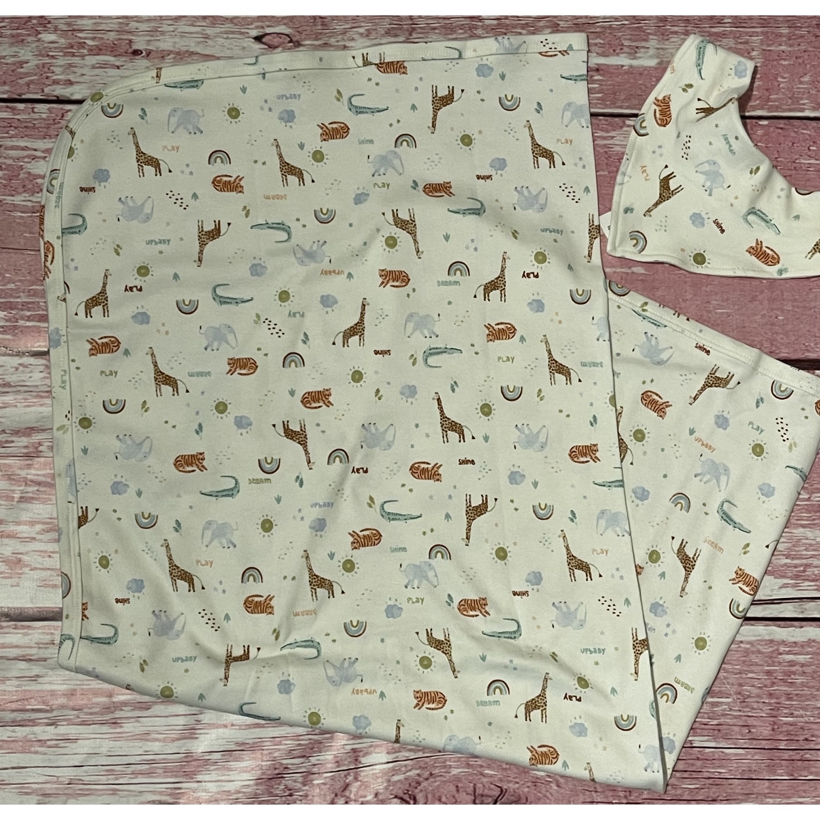 up baby Up Baby- Animal Swaddle & Bandana Bib Set