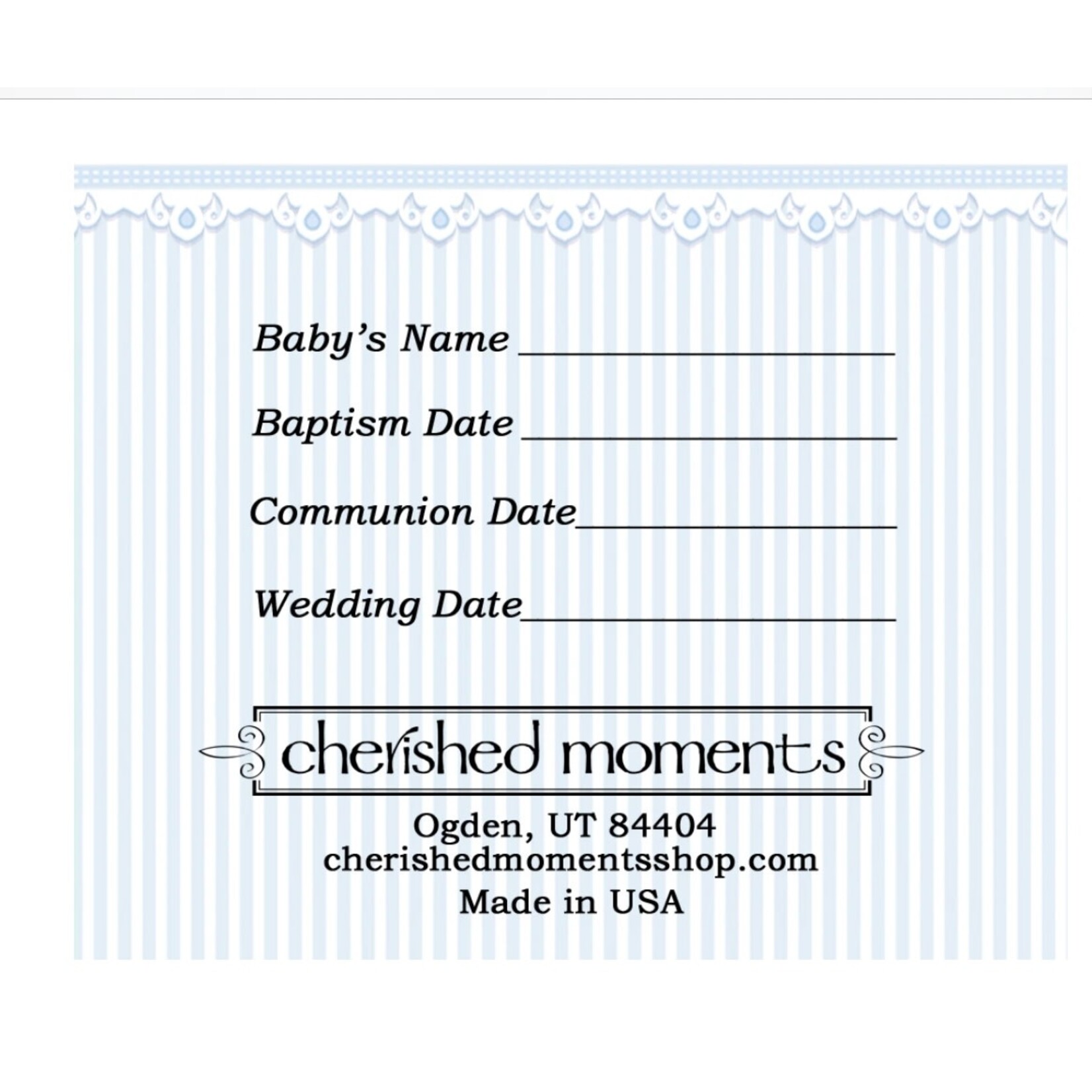 Cherished Moments Cherished Moments- Keep Sake Baby Boy Gifts