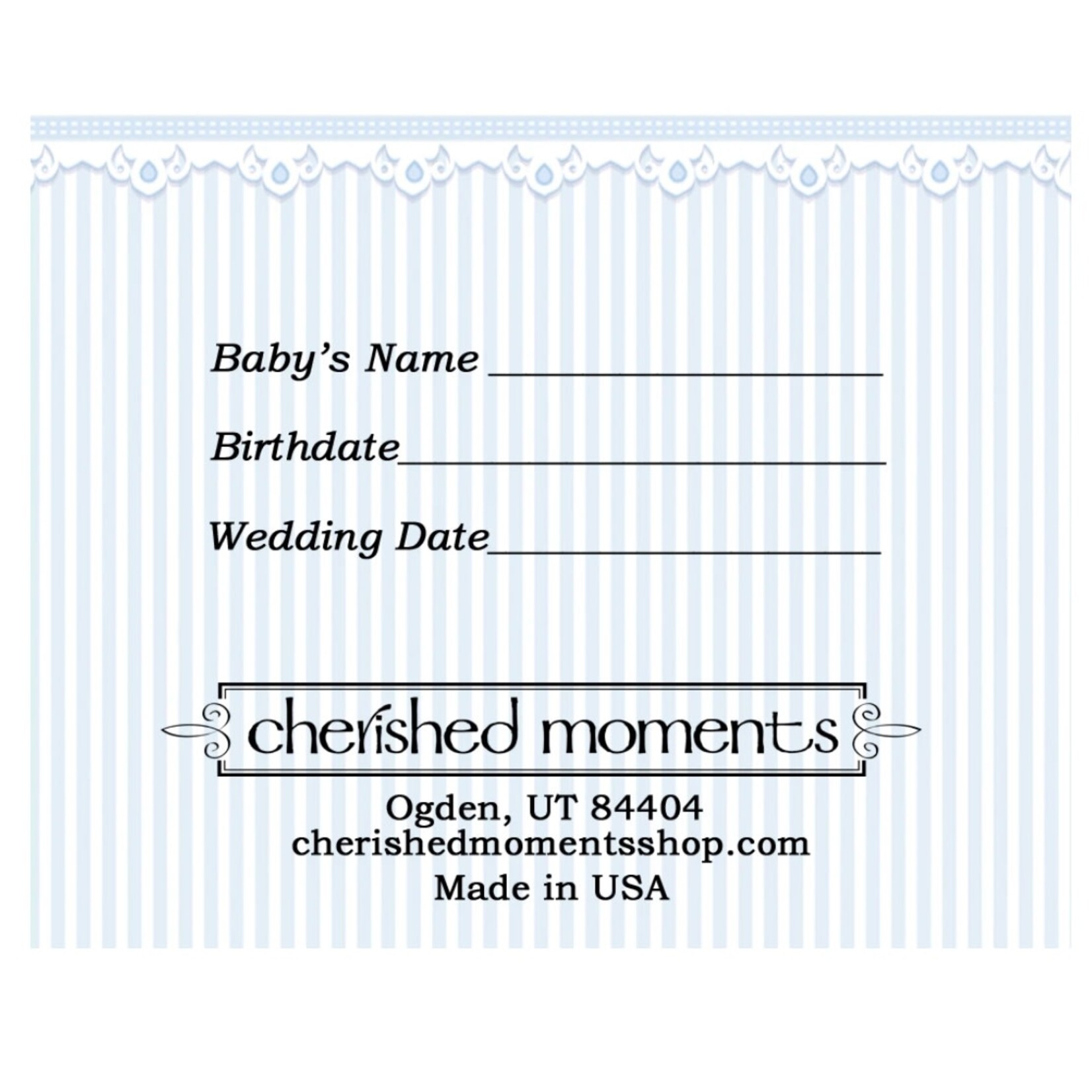 Cherished Moments Cherished Moments- Keep Sake Baby Boy Gifts