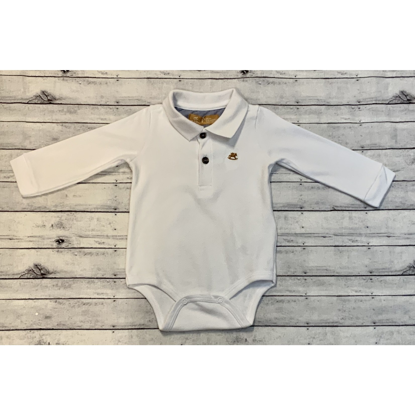 up baby Up Baby- Long Sleeve Jersey Cotton Polo Bodysuit