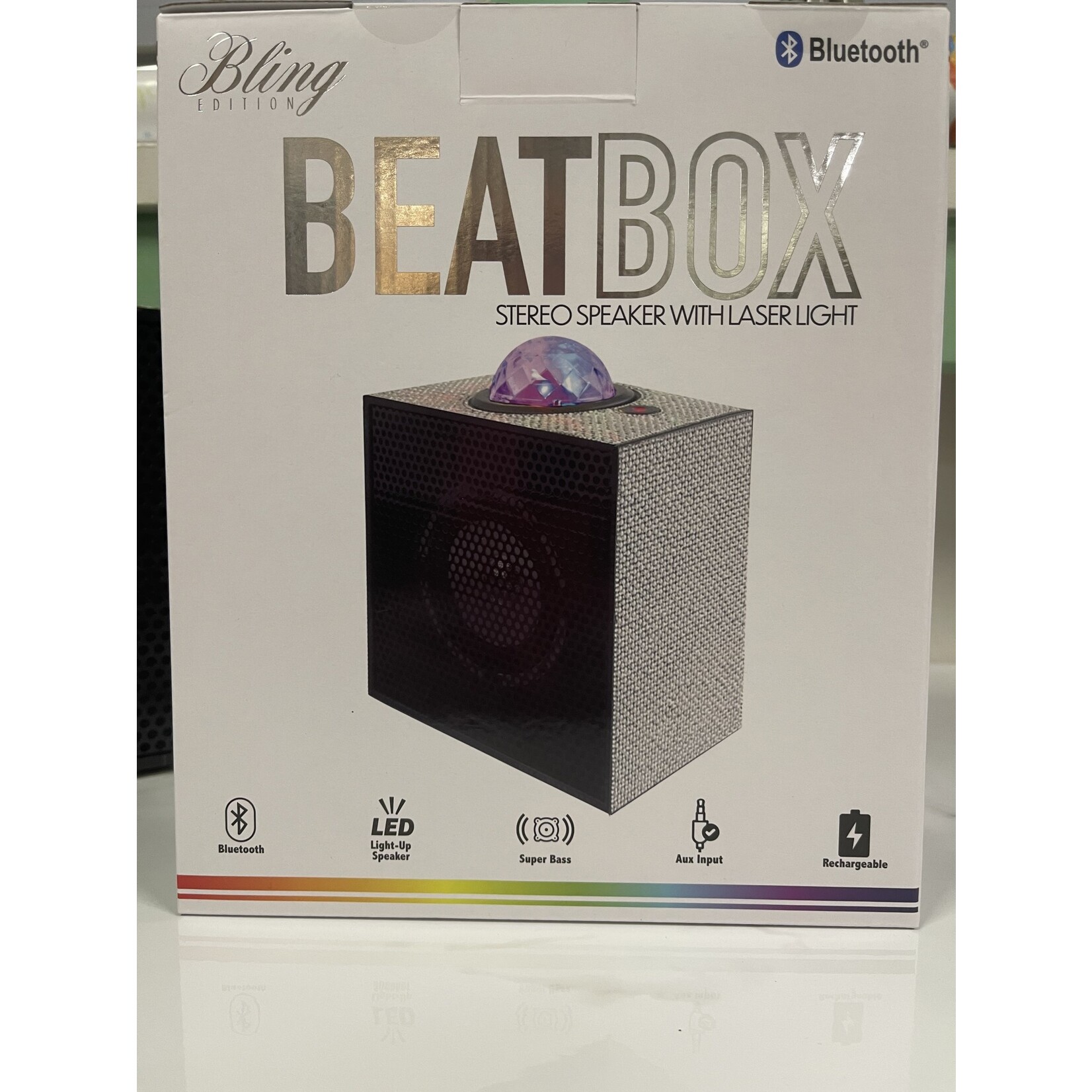 Trend Tech Trend Tech -Bling Edition: Beatbox Stereo Speaker w/Laser Light Show