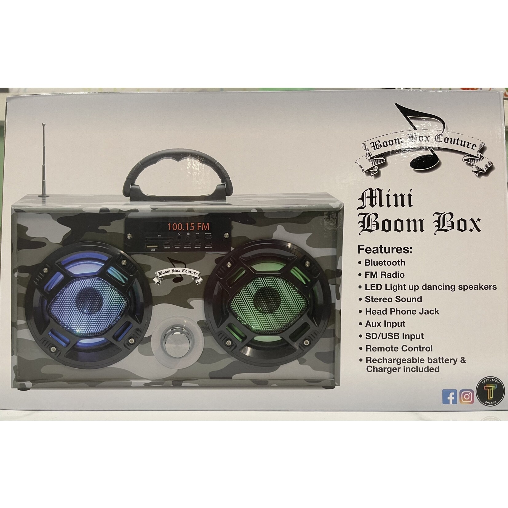 Trend Tech Trend Tech - Camo Bluetooth Boombox