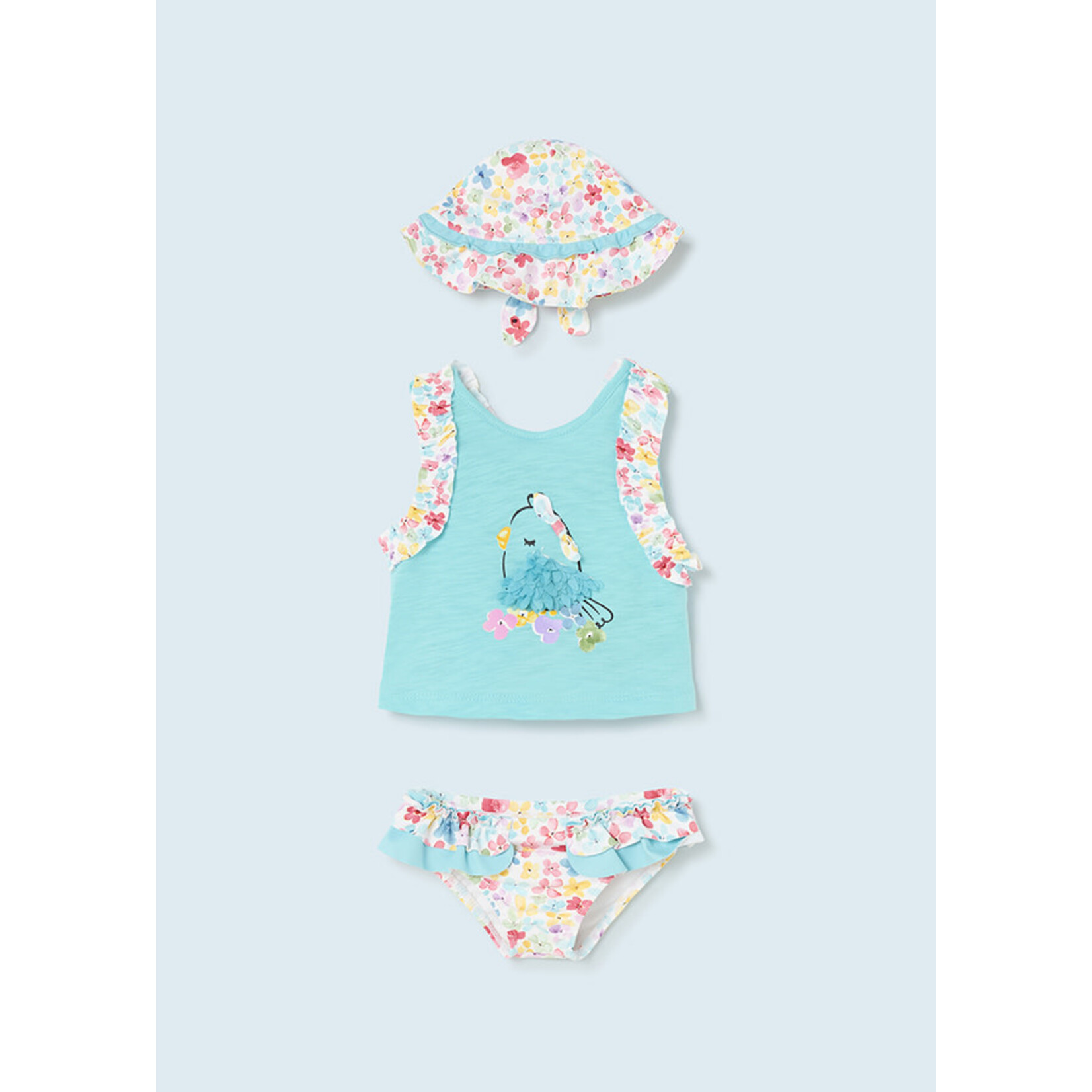 Mayoral Mayoral- Newborn- 3 PC Swimsuit Set w/Hat