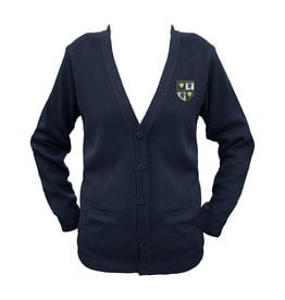 Cambridge Cardigan with Crest - Navy - Child & Youth