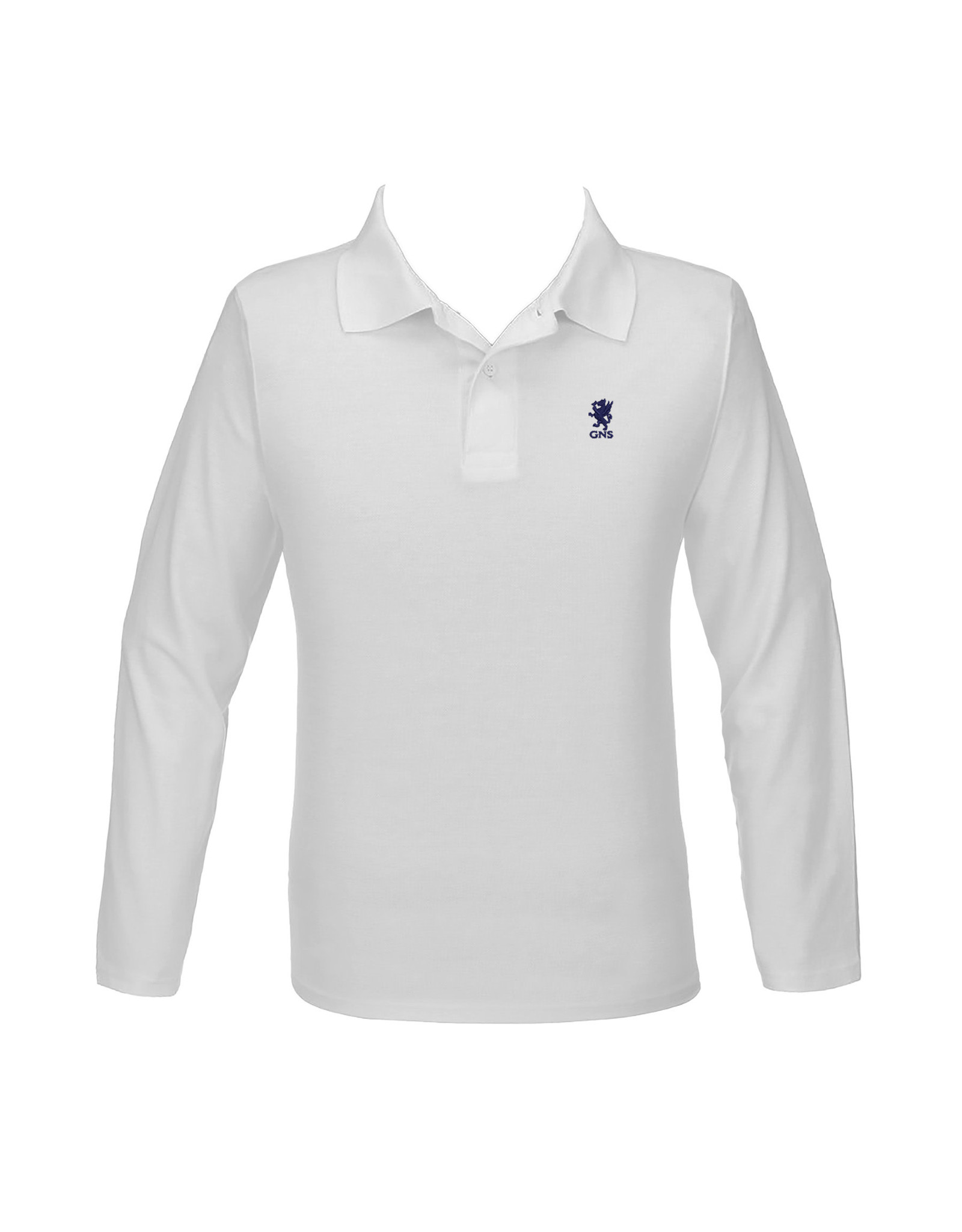 Cambridge Golf Shirt, Long Sleeve - White - Youth/Unisex