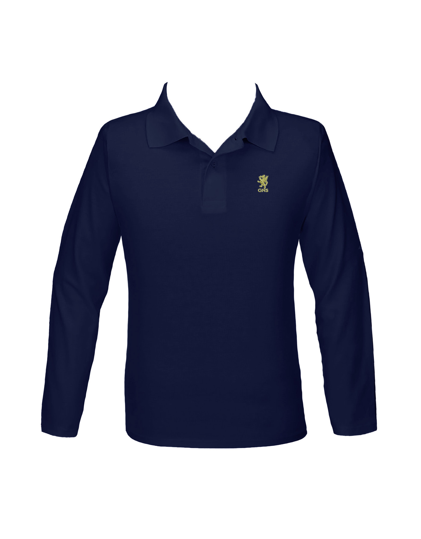 Cambridge Golf Shirt, Long Sleeve - Navy - Youth/Unisex