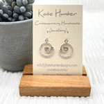 Kate Hunter Designs, Silver Whorl Drop | earring