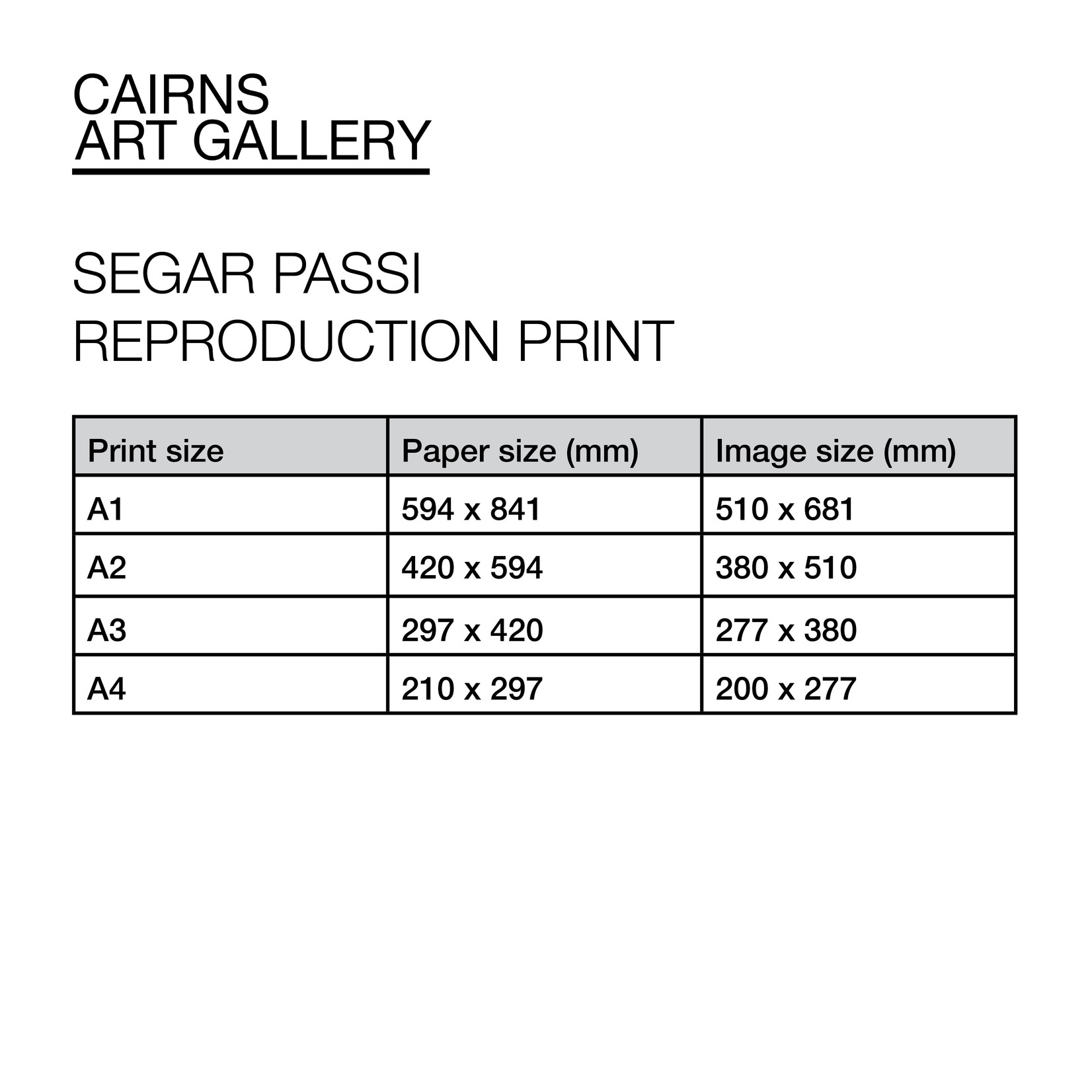 FUNDRAISING REPRODUCTION STOCK Segar Passi, Stima Kor Kor  2012 | Reproduction Print