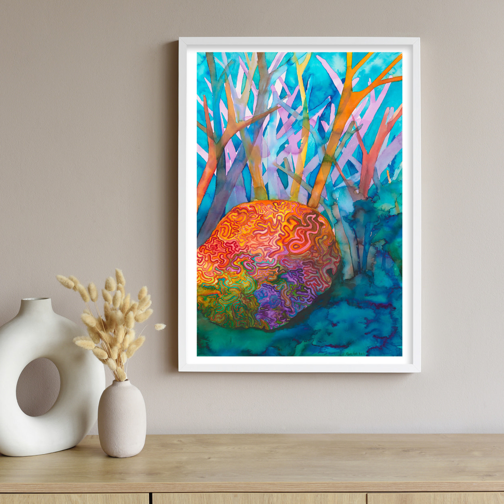 Hannah Parker, Brain Coral 2022 |  A2 Reproduction Print