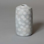 Mollie Bosworth, Pale Bud Vase with Silver Decals | Porcelain