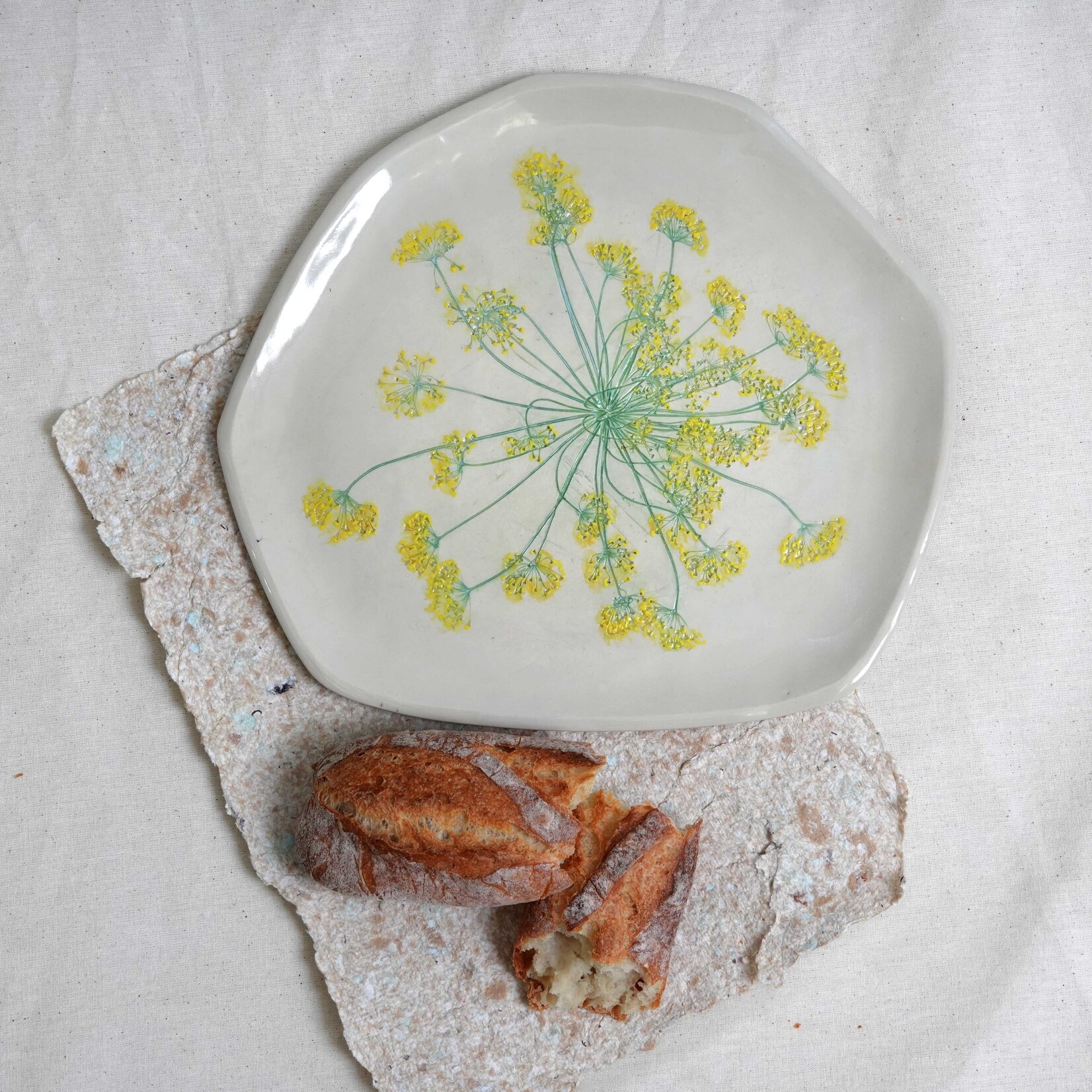 Marian Wolfs, Dill Flowers | Ceramic Plate