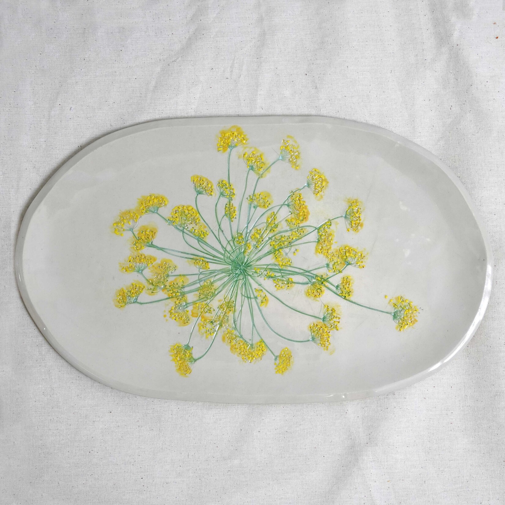Marian Wolfs, Dill Flowers | Ceramic Platter