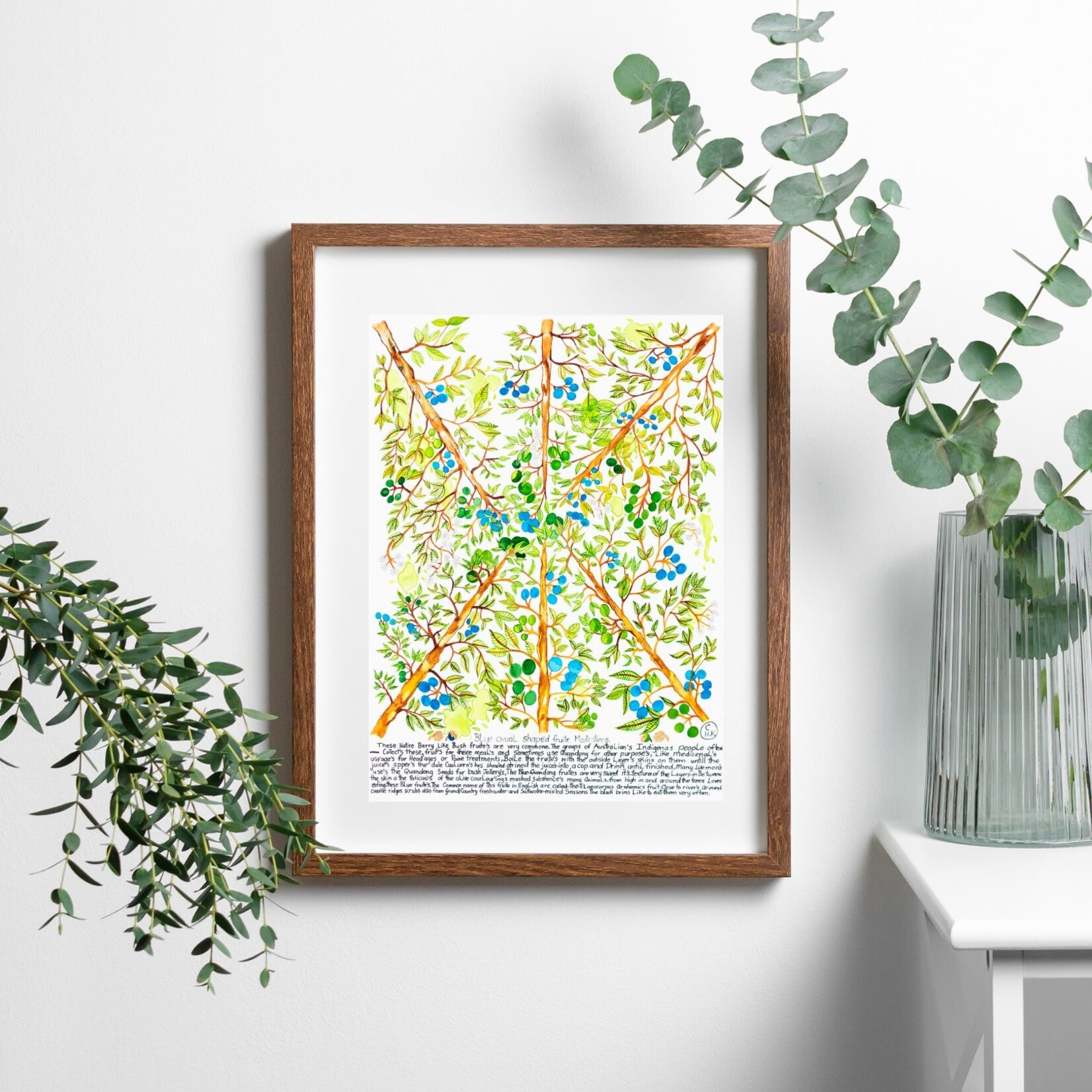 Heather Wunjarra Koowootha, Blue Fruite Medications  2019-20 | Reproduction Print