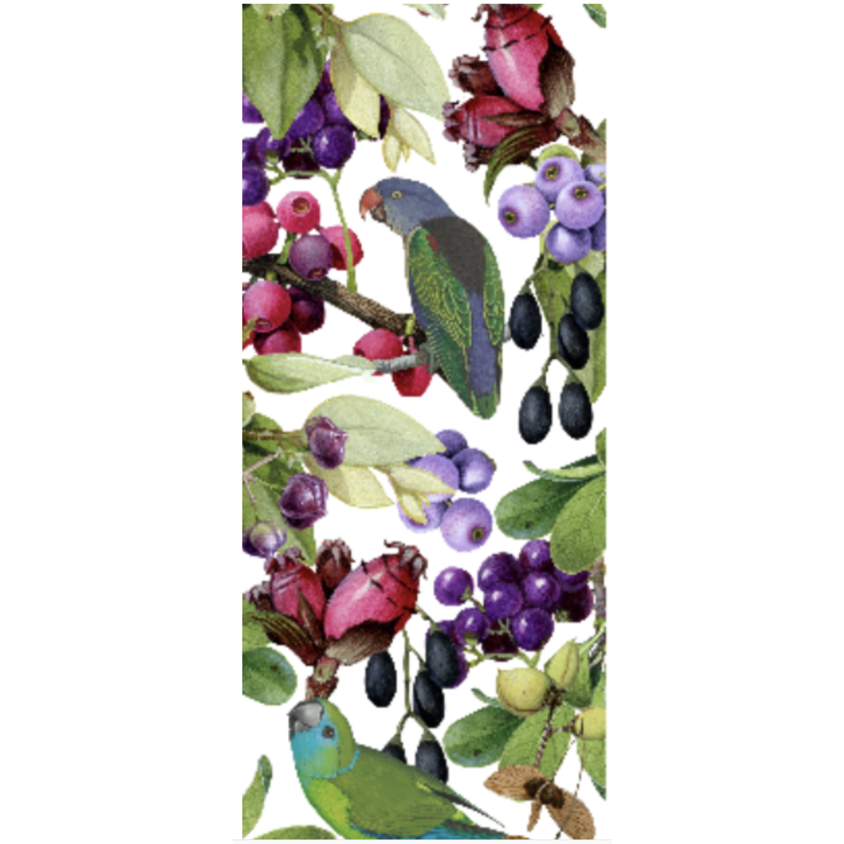 William T Cooper, Fig Parrot & Sauropus | Long Table Runner (220 x 30 cm)