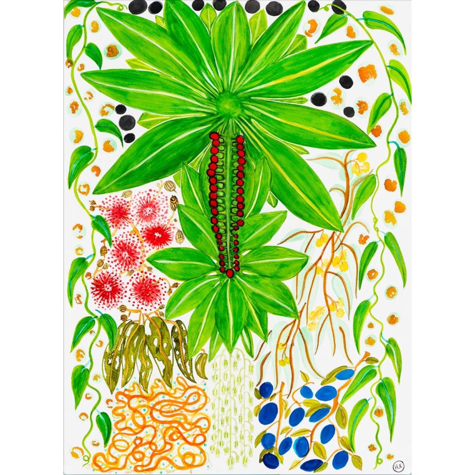 Heather Koowootha, Brilliant Displays of Mangrove | Tea Towel