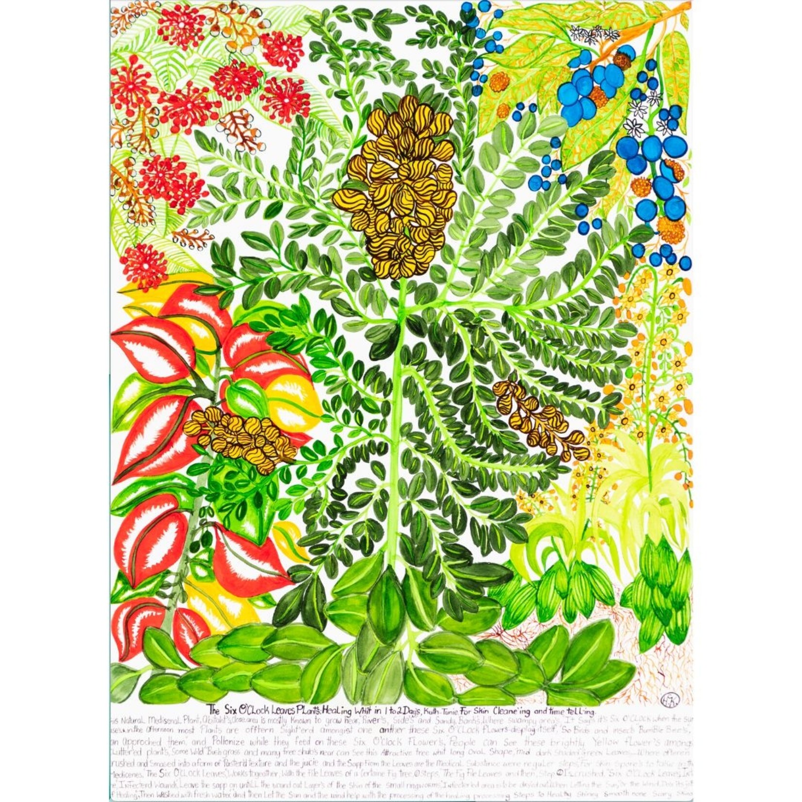 Heather Wunjarra Koowotha, Six O'Clock Leaves 2019-20 | Open Edition Print