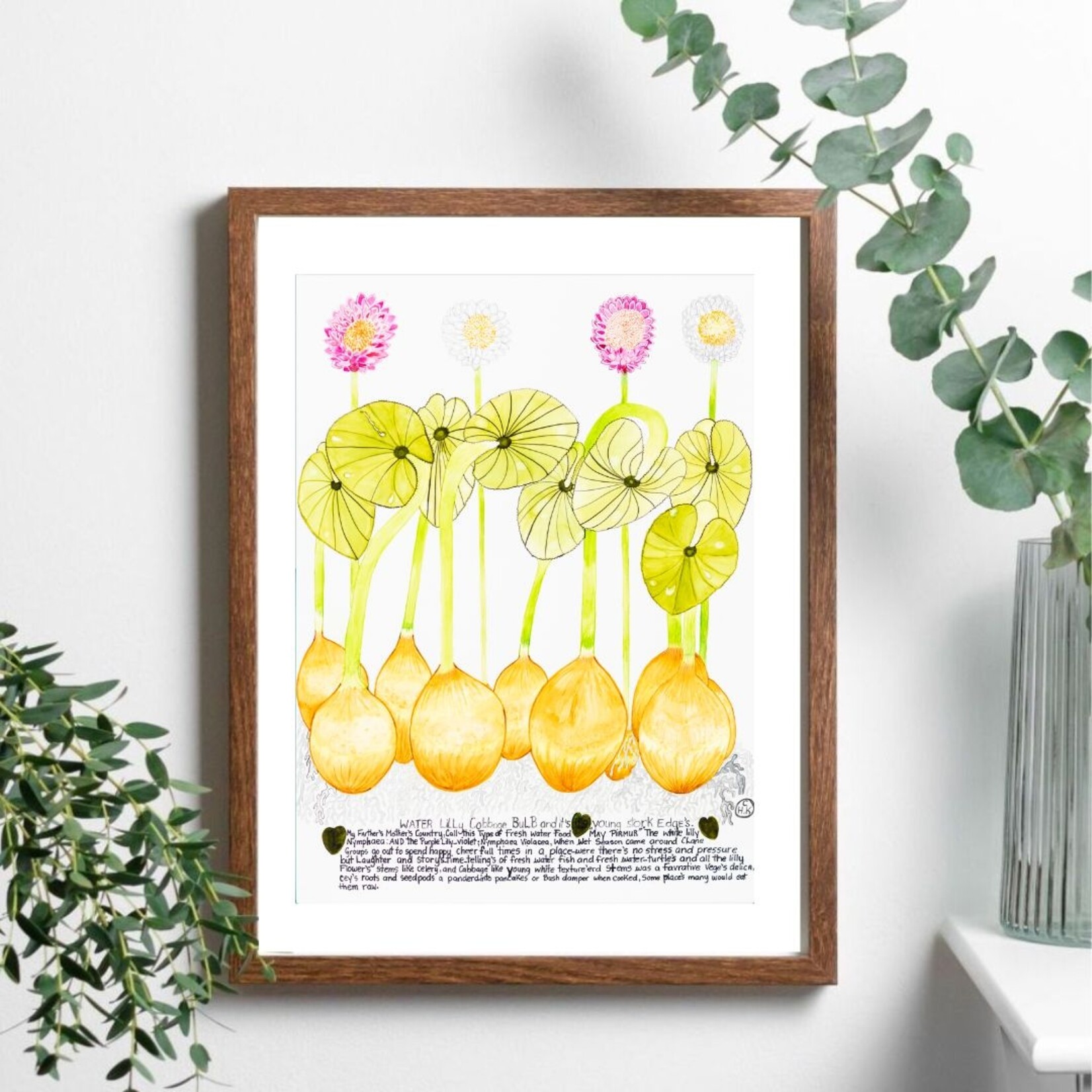 Heather Wunjarra Koowootha, Water Lily Cabbage 2019-20 | Reproduction Print