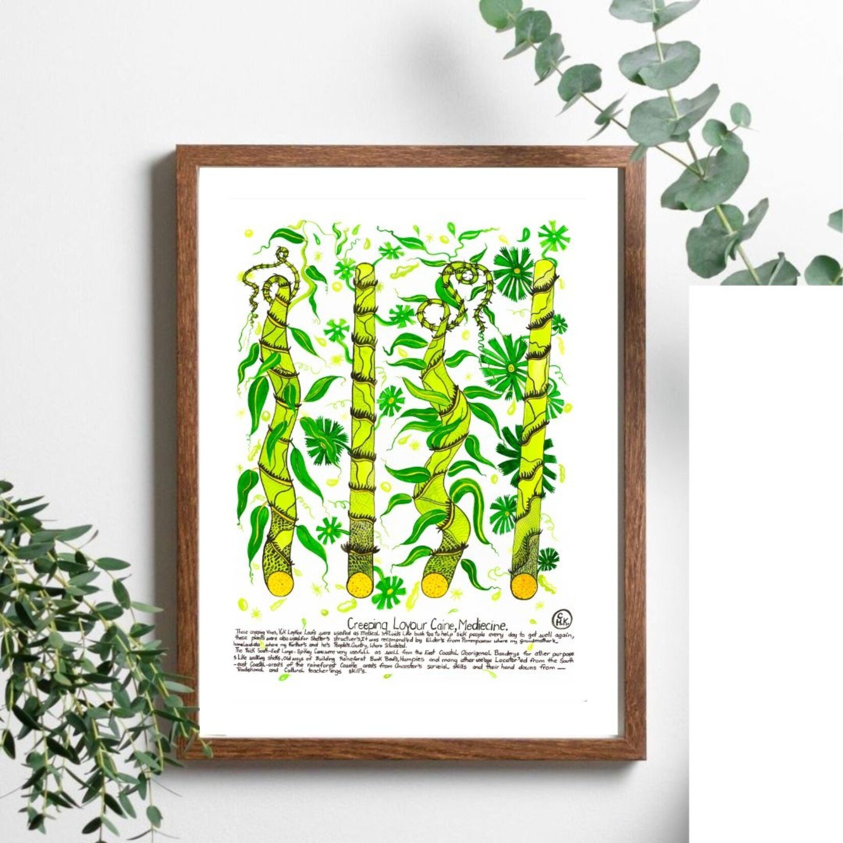 Heather Wunjarra Koowootha,  Loyour Cane | Tea Towel