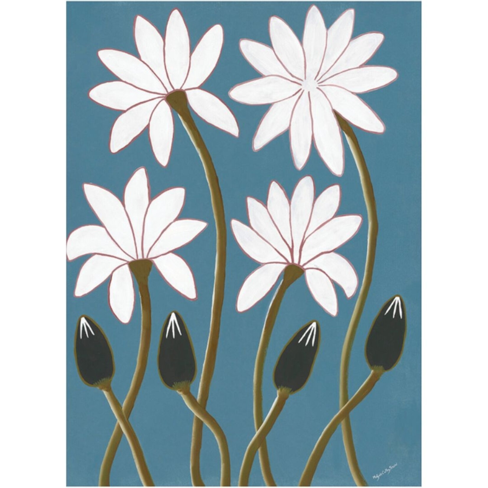 FUNDRAISING REPRODUCTION STOCK Maljah Cathy Snow, Waterlilies  2021 | Reproduction Print