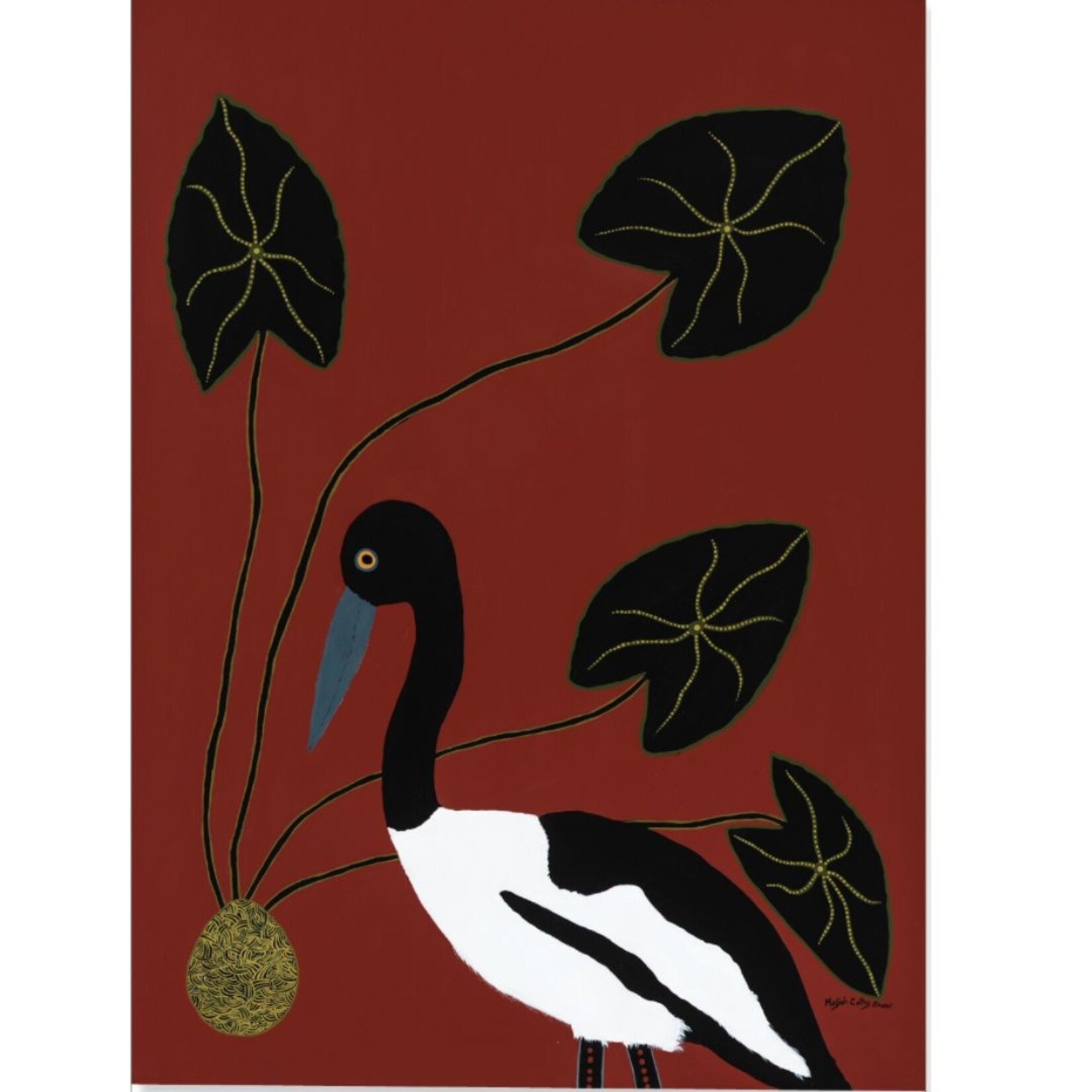 Maljah Cathy Snow, Jabiru and Hairy Lily   2020 | Open Edition Print