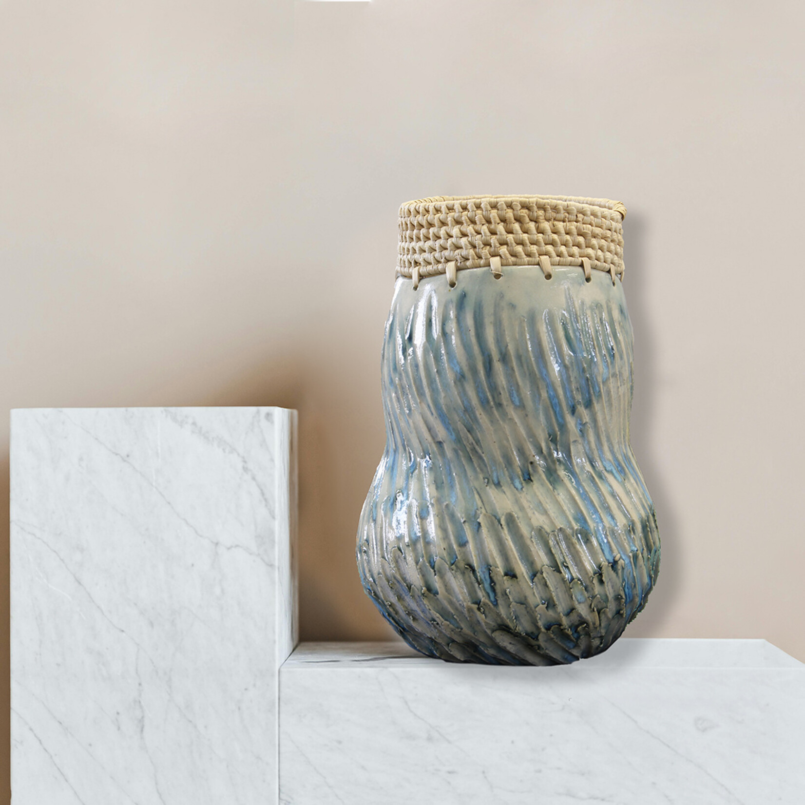 Philomena Yeatman, Woven Vase | Yarrabah Arts Centre