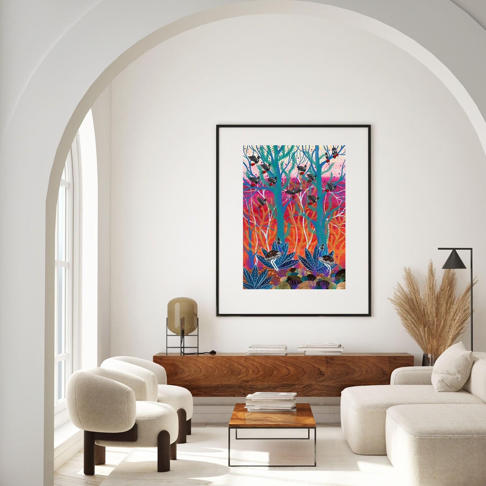Melanie Hava, Cassowary Meeting  2020 | Reproduction Print