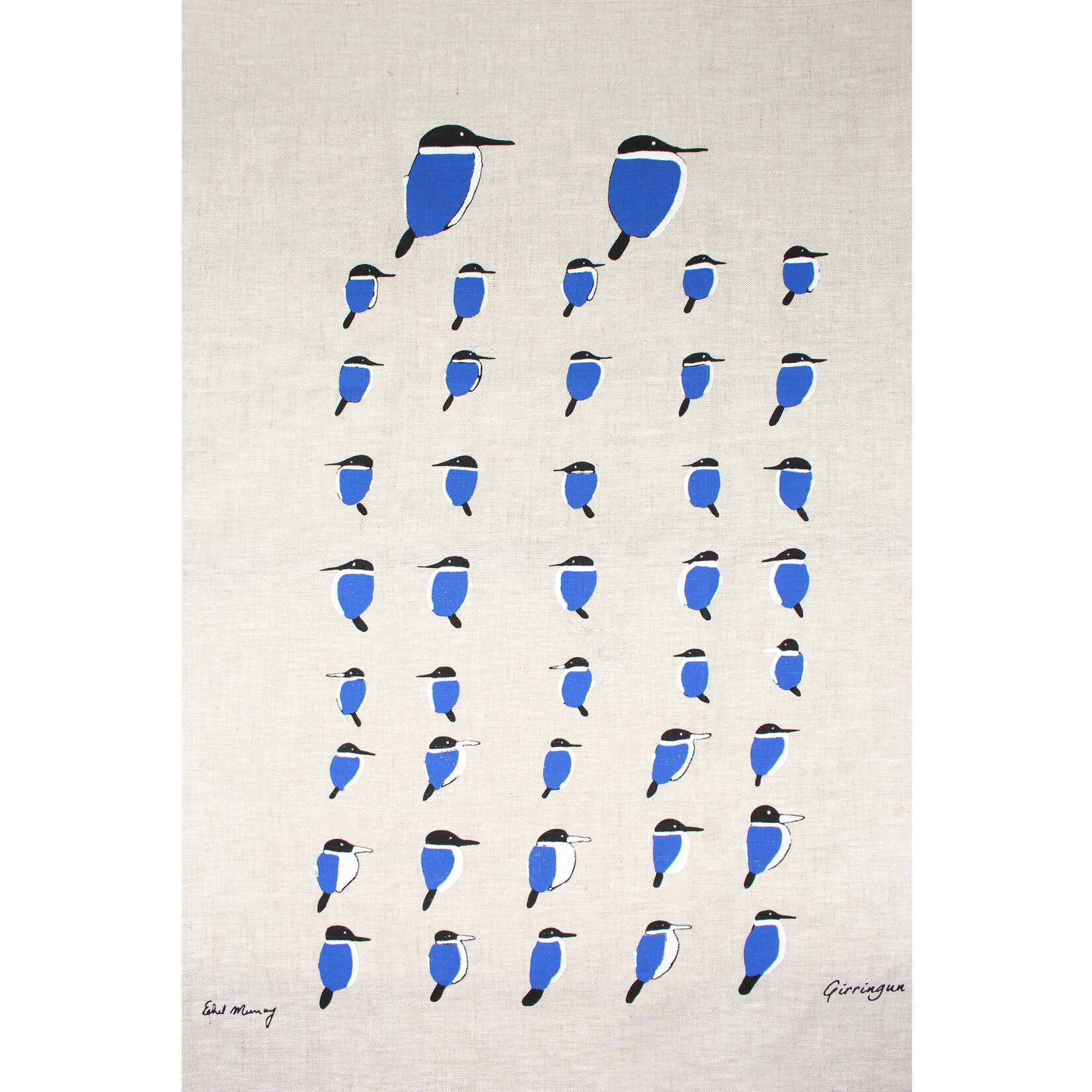 Kingfisher by Ethel Murray - Girringun Arts Centre | Tea Towel