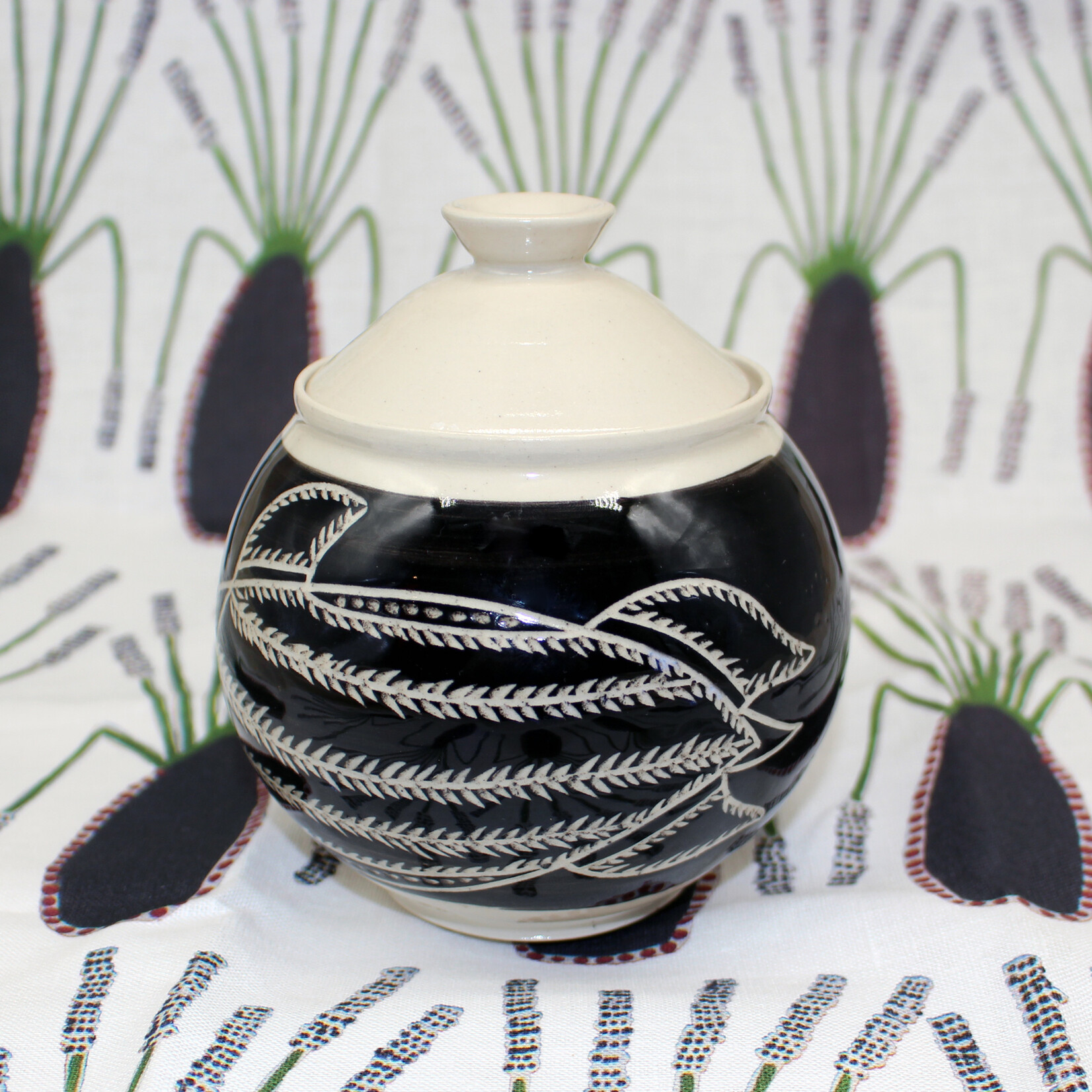 Christopher Harris, Handmade Canister with Lid | Yarrabah Arts Centre