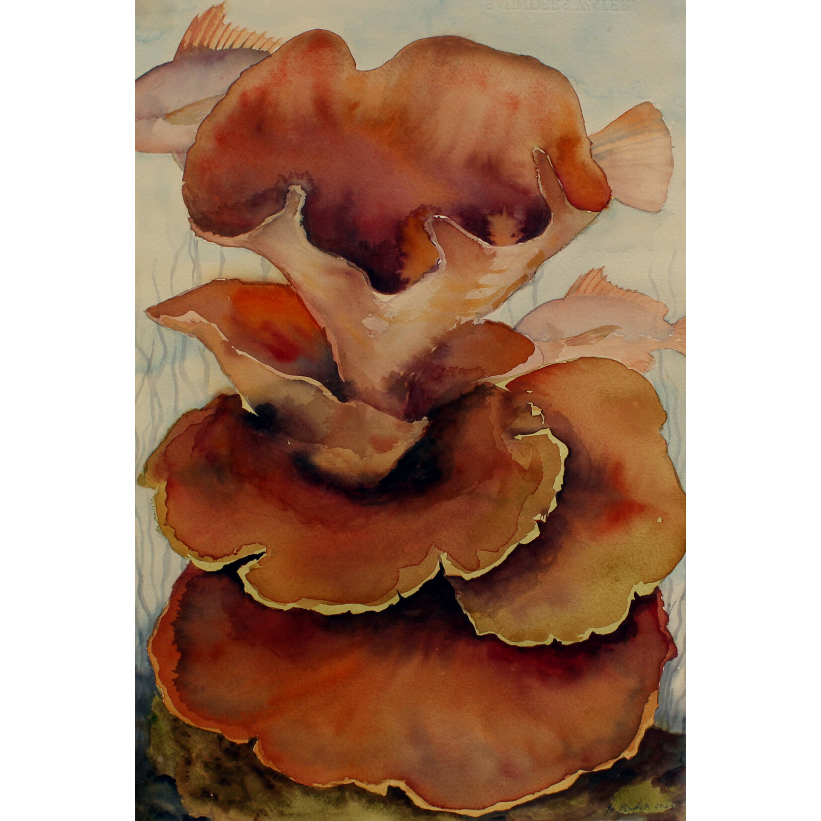 Hannah Parker, Coral Icon 2024 | Original Painting