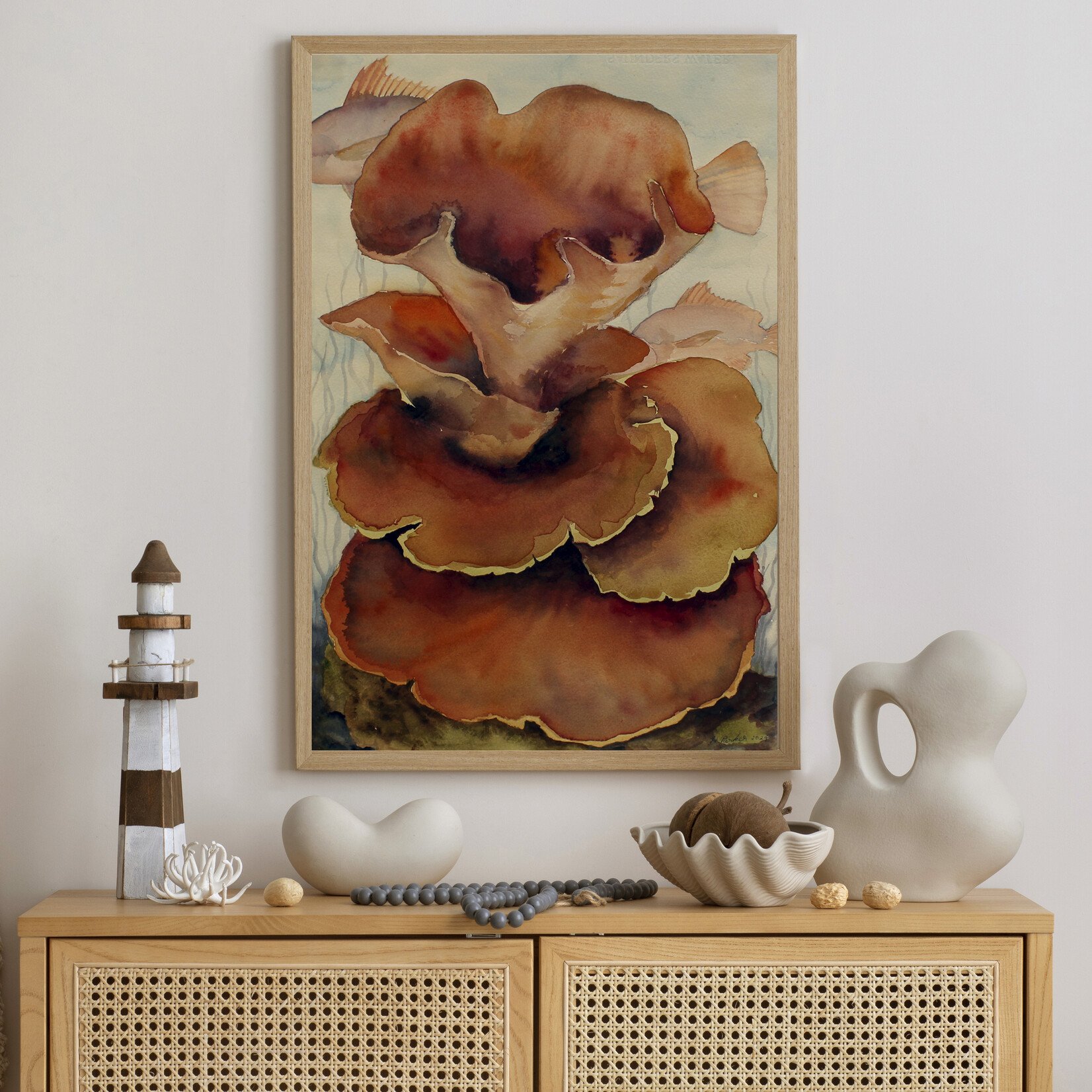 Hannah Parker, Coral Icon 2024 | Original Painting
