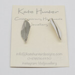 Handmade earrings by Kate Hunter Designs - Silver Leaf Motifs