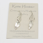 Handmade silver earrings by Kate Hunter Designs