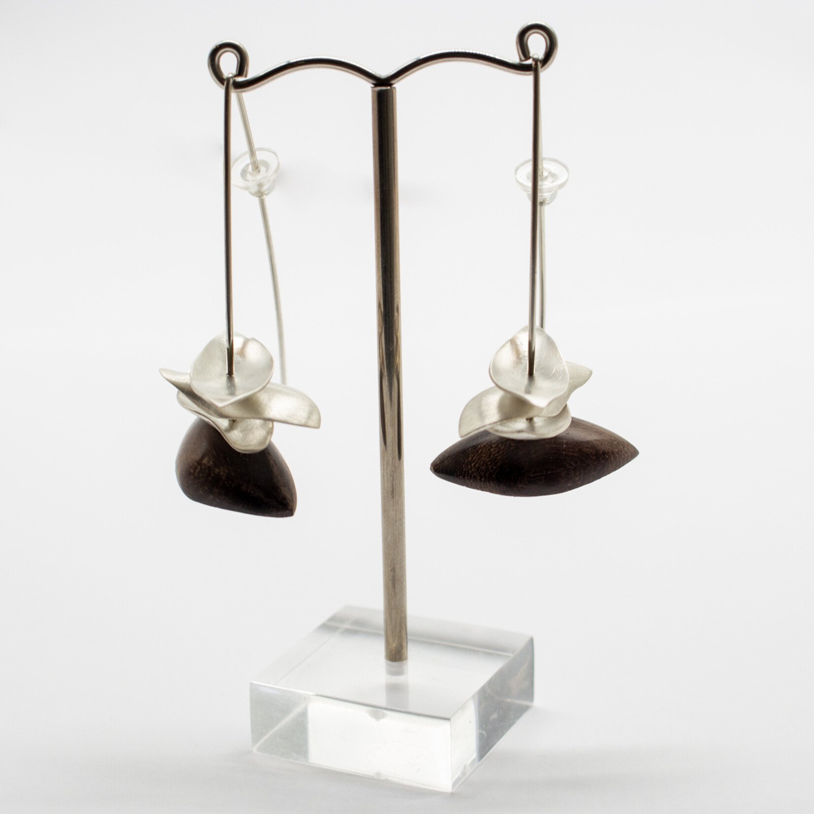 Handmade Earrings by Sarah Bourke - Beefwood and Stirling Silver
