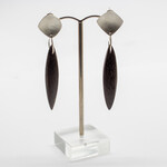 Handmade Earrings by Sarah Bourke – Rosewood and Sterling Silver Needle Drops