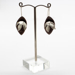 Handmade Earrings by Sarah Bourke – Wenge and Stirling Silver Blossom