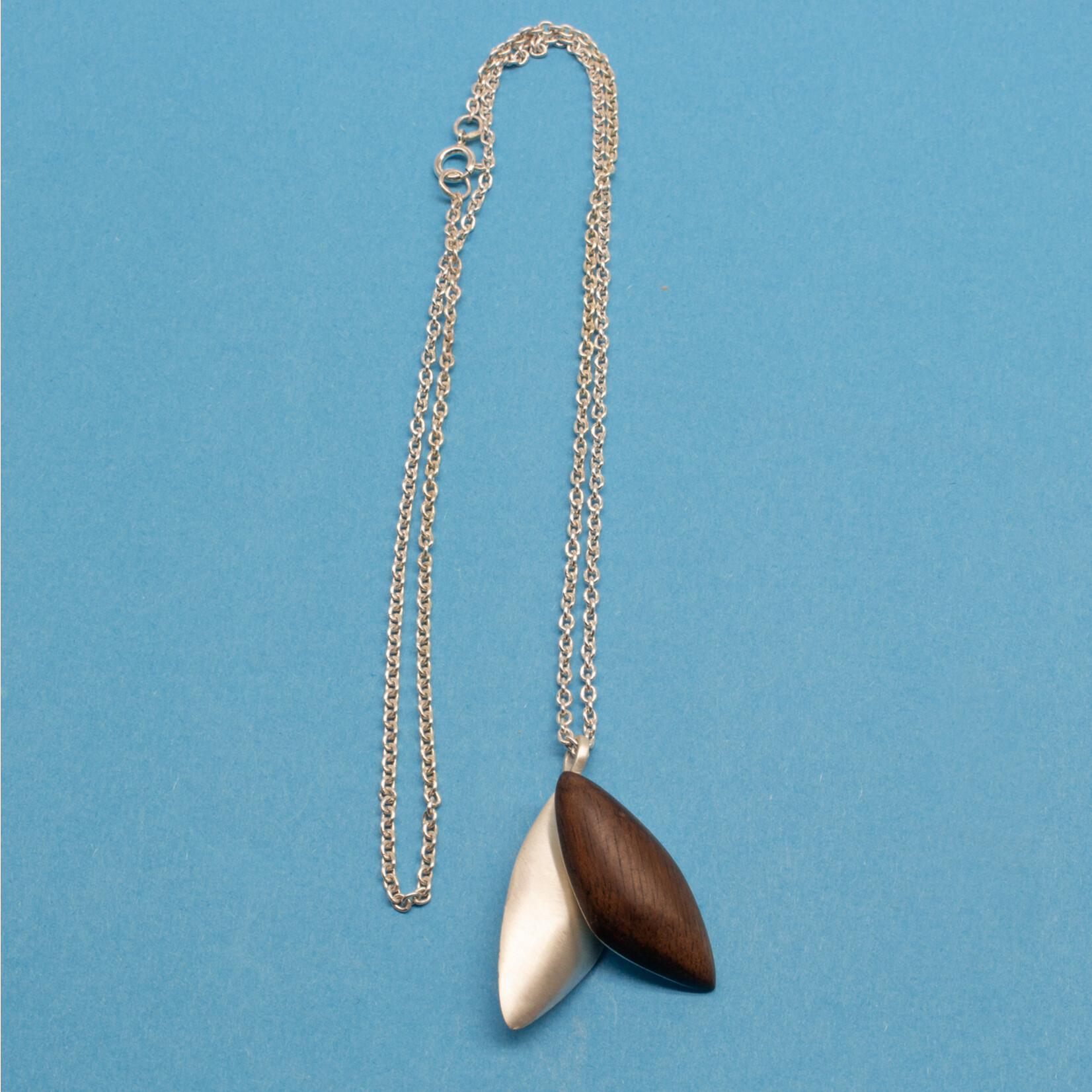 Handmade Necklace by Sarah Bourke -  Sterling Silver and Macassar-Ebony