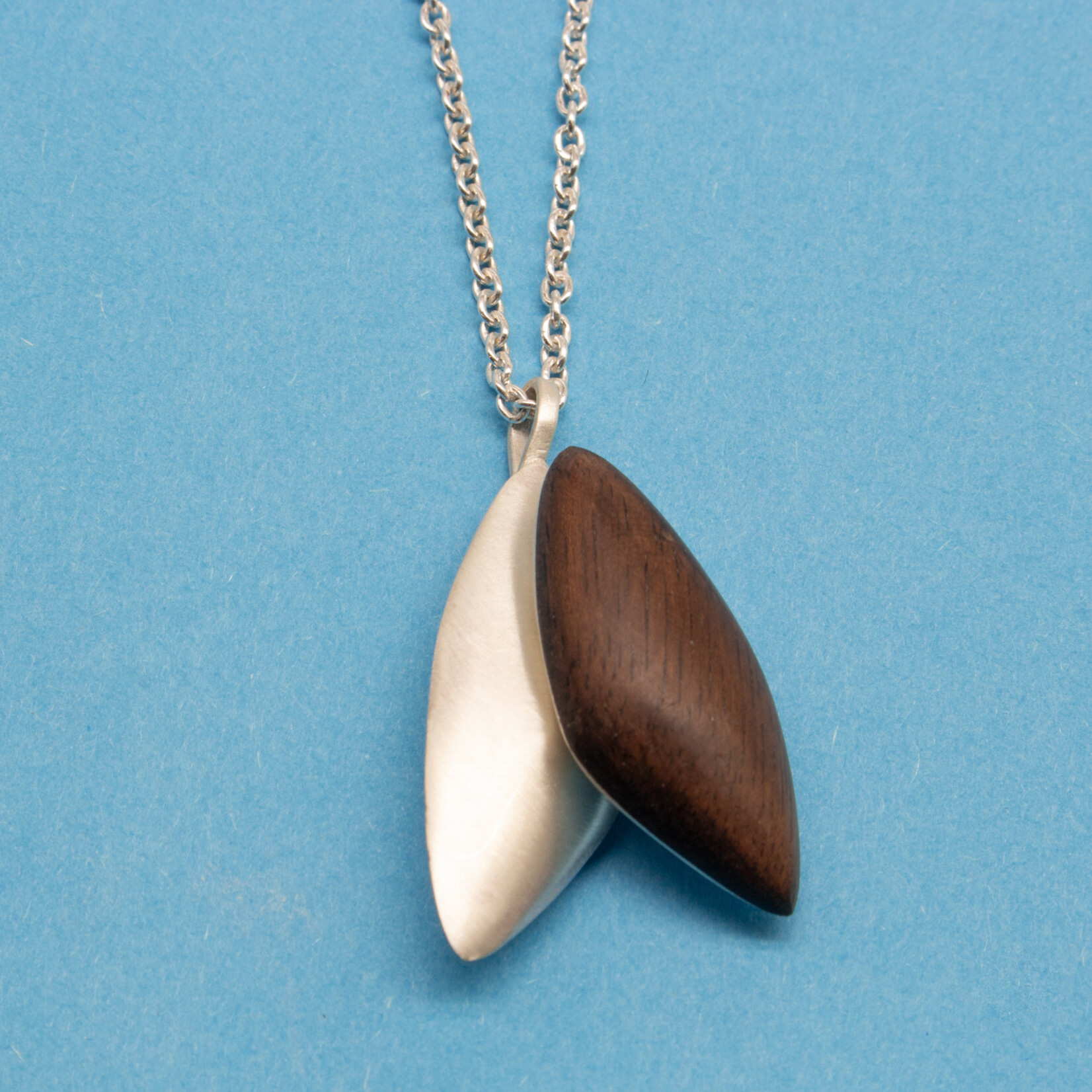 Handmade Necklace by Sarah Bourke -  Sterling Silver and Macassar-Ebony
