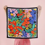 Julie White Silk Scarf -  Bush Bloom - 65 x 65cm
