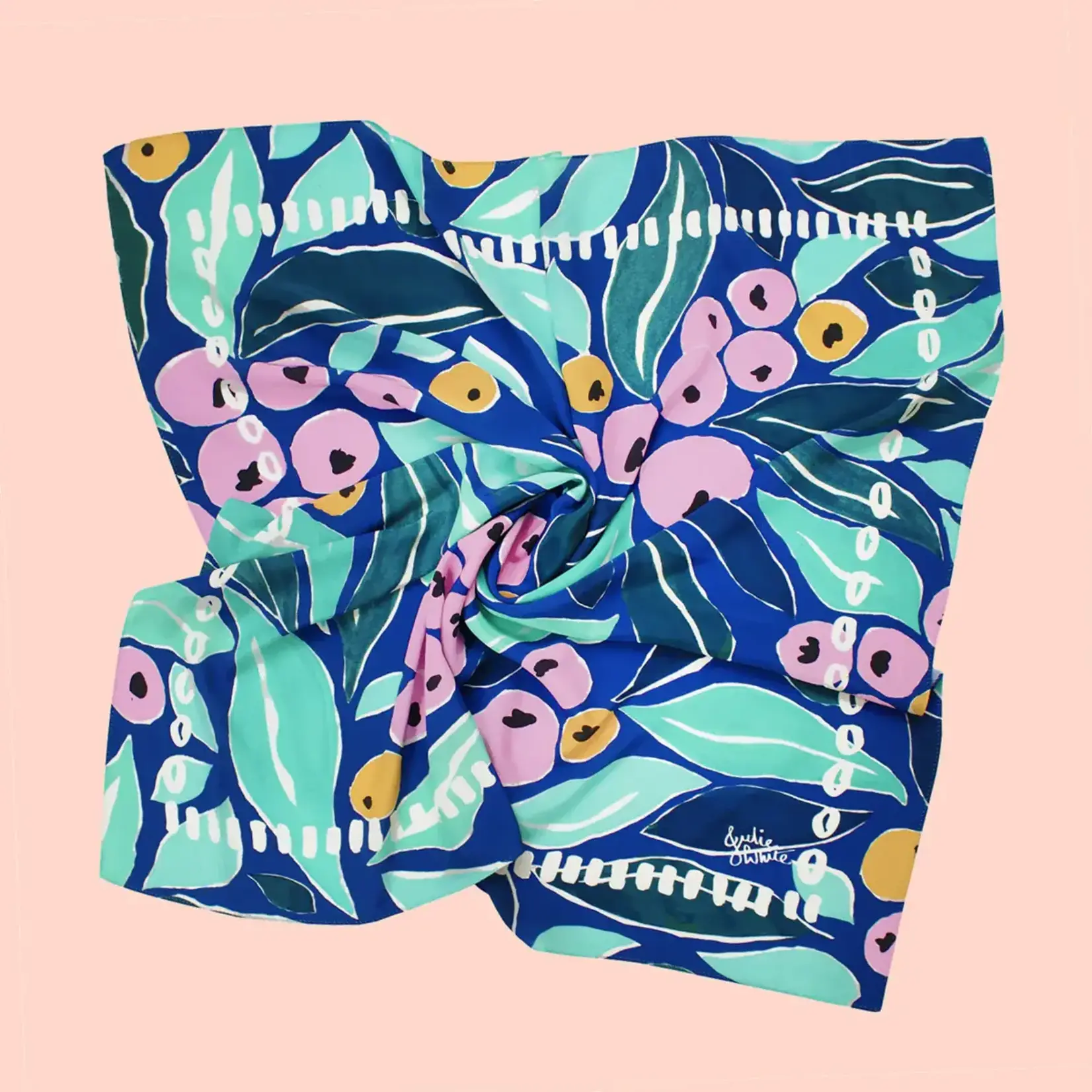 Julie White Silk Scarf -  Lilly Pilly - 90 x 90cm