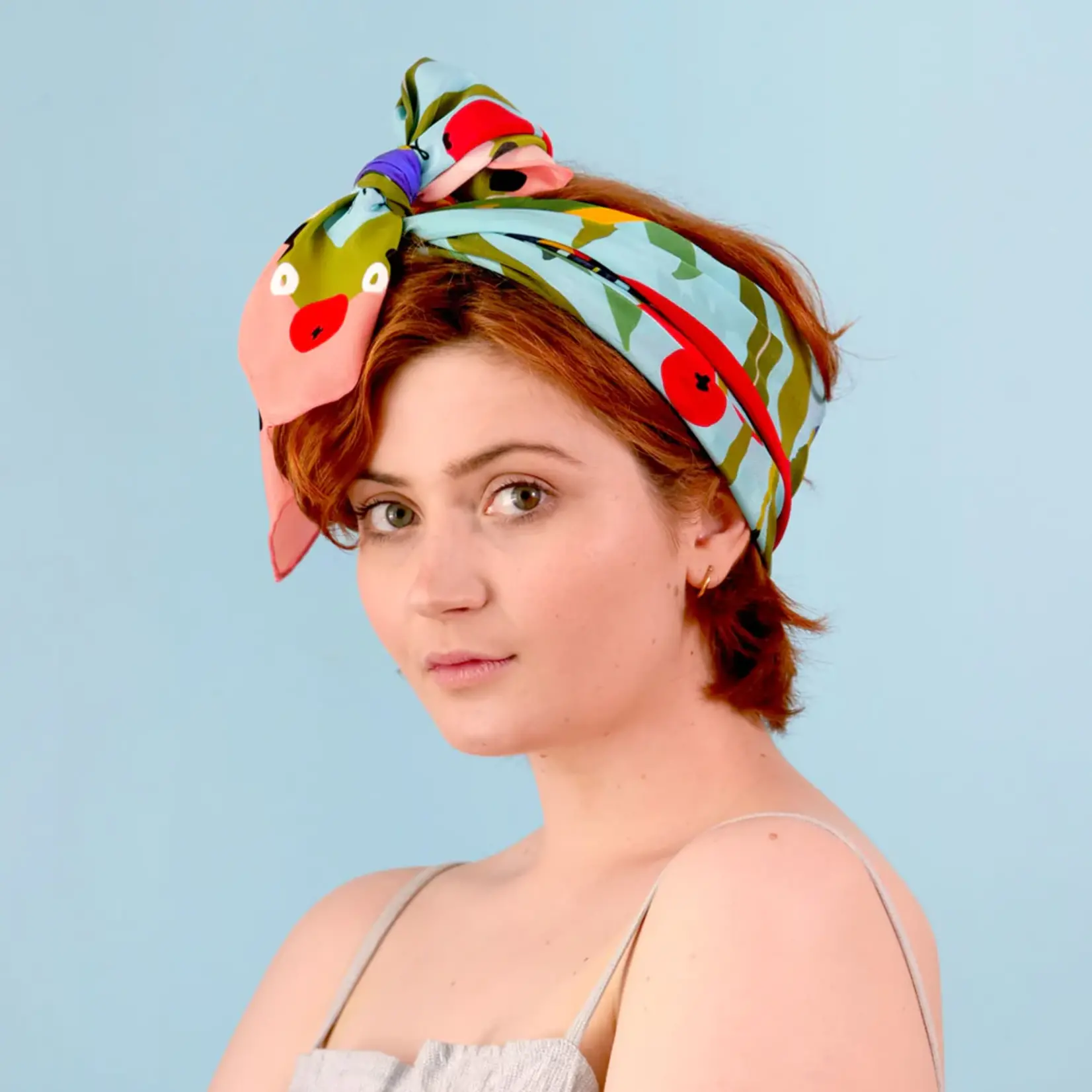 Julie White Silk Scarf - Lorikeet - 90 x 90cm