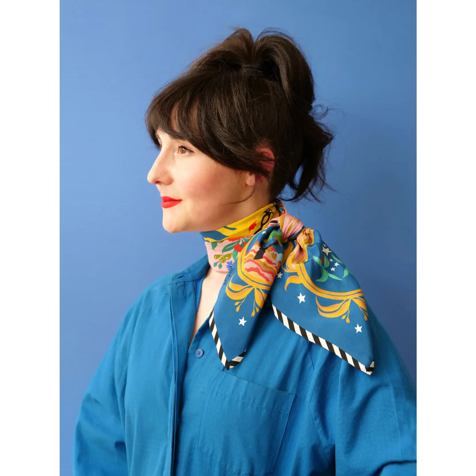 Julie White Silk Scarf - Dinkum Deluxe - 90 x 90cm