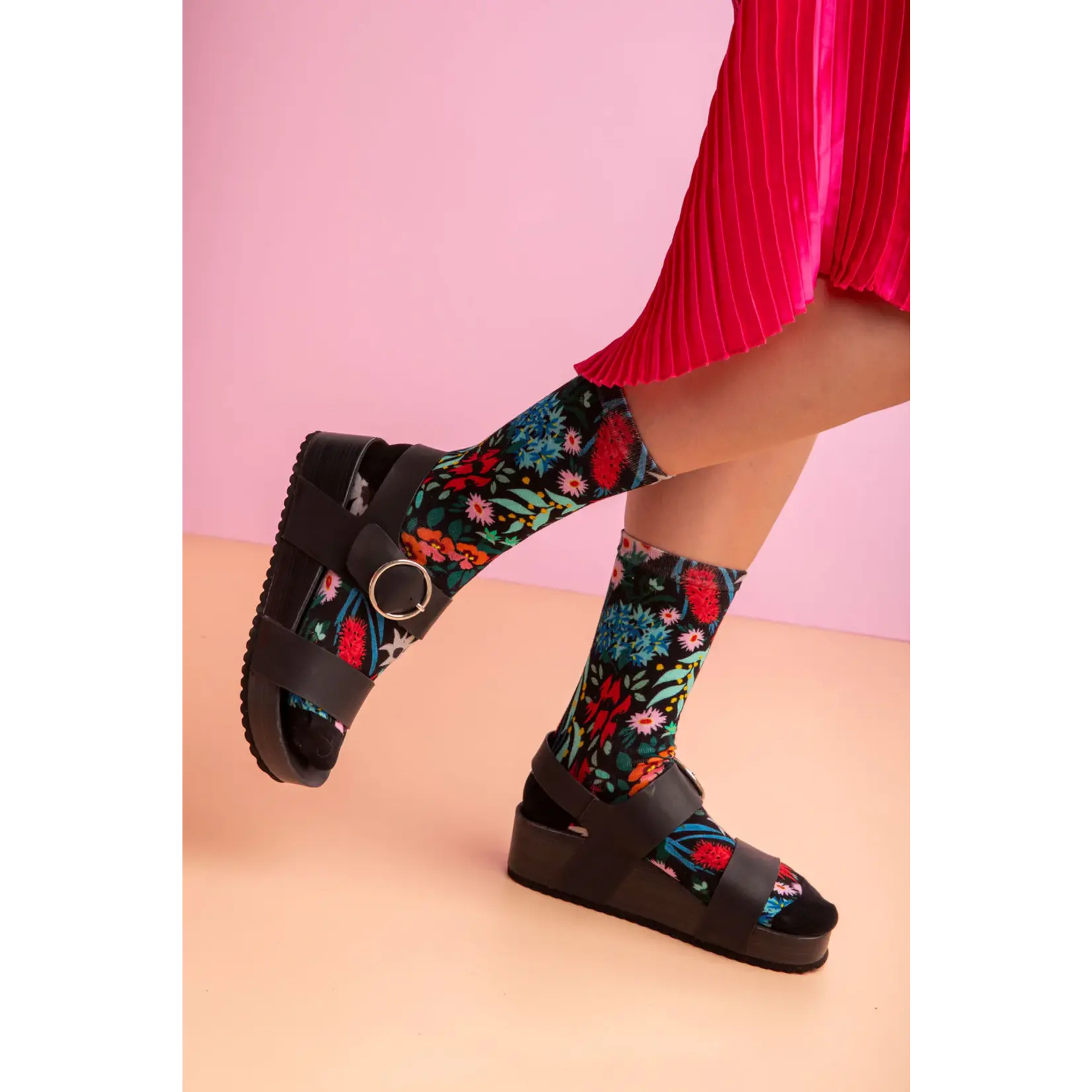 Julie White Socks - Flower Dance