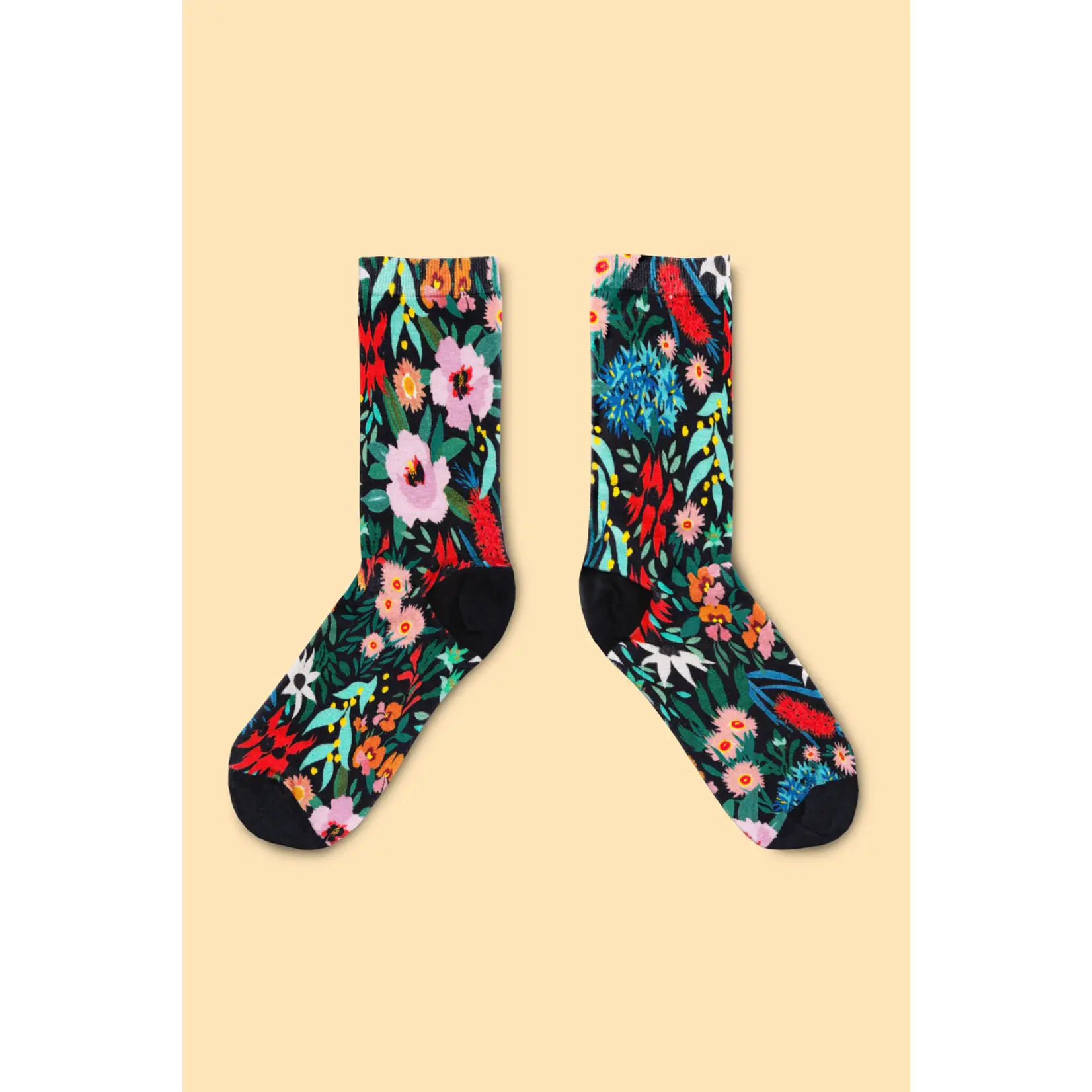 Julie White Socks - Flower Dance