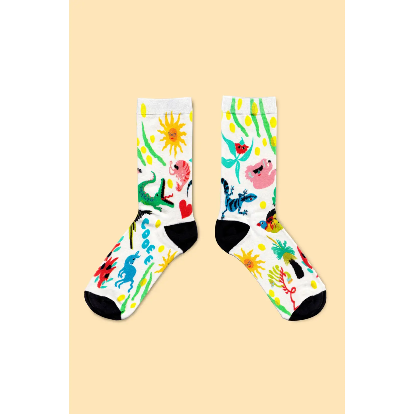 Julie White Socks - Cooee