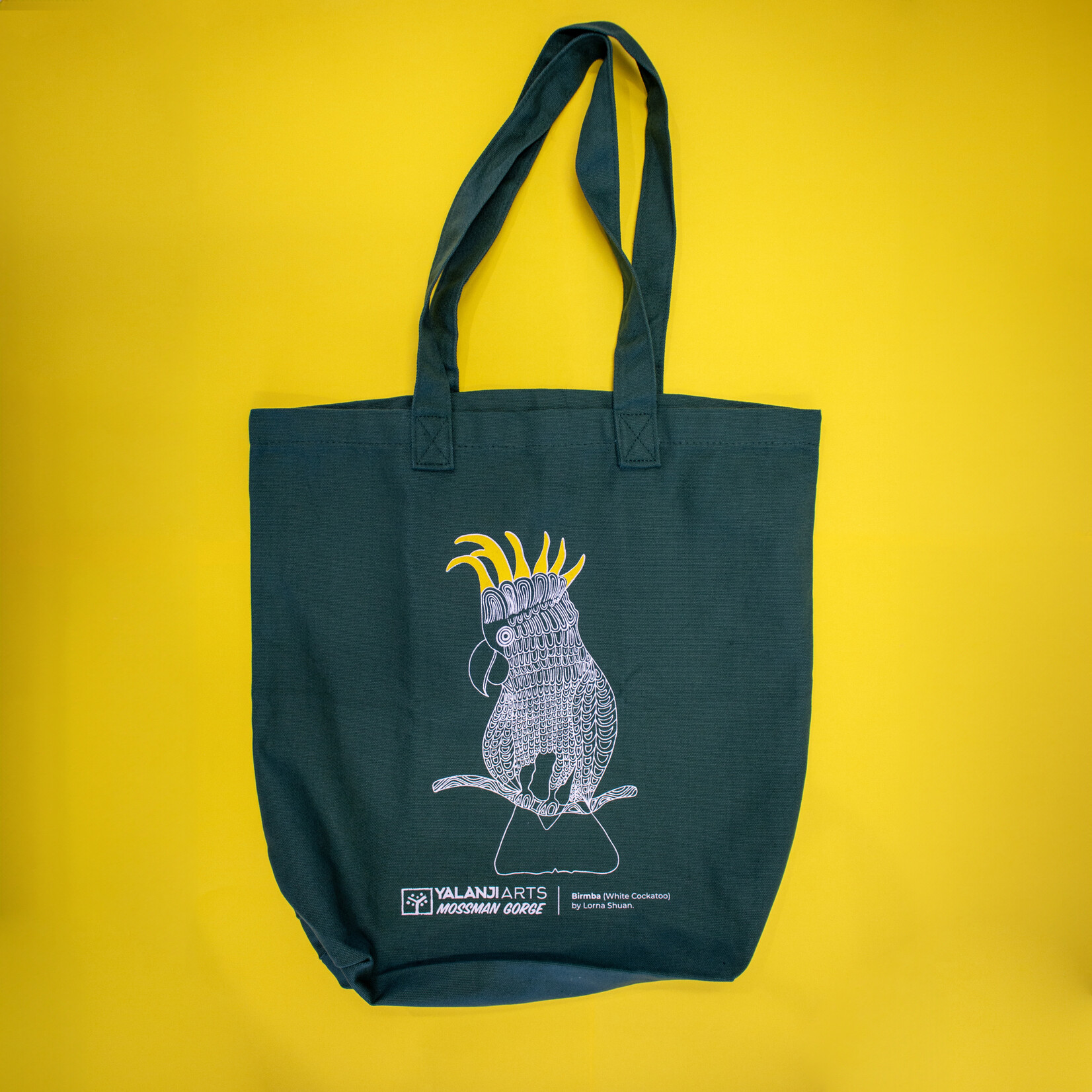 Yalanji Arts Tote Bag -Birmba (White Cockatoo)