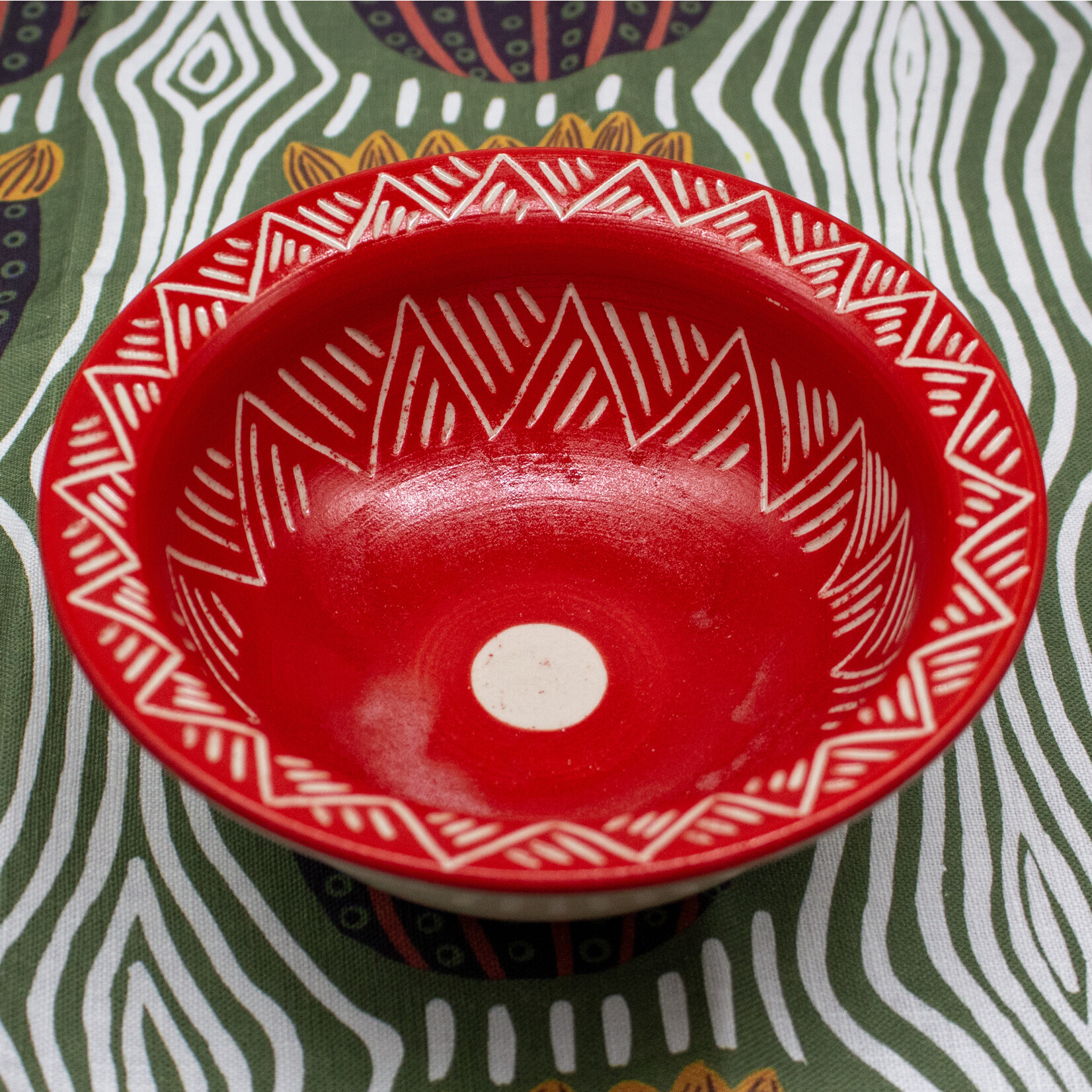 Chris Harris, Handmade Bowl Red | Yarrabah Arts Centre Red